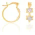 Brinco Argola Com Estrelas Em Rhodium - Rommanel 522327