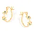Brinco Argola Com Estrelas Folheado A Ouro Rommanel 1,5 Cm