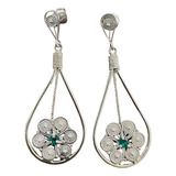 Brinco Argola Com Flor