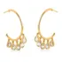 Brinco Argola Cravejada Zircônias Gota Semi Joia Banho Ouro 