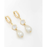 Brinco Argola Floral Zirconia