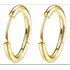 Brinco Argola Masculino Feminino Aço Inox Antialérgico 1 Par Cor Dourado 2,5mm
