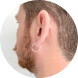 Brinco Argola Masculino Prata
