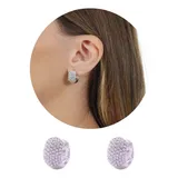 Brinco Argola Media Strass