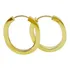 Brinco Argola Oval, Fio 2mm Ouro 18k-750 Amandagold Cor Dourado