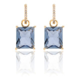 Brinco Argola Pingente Zirconia