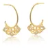 Brinco Argola Pingentes Zircônia Semi Joia Banhada Ouro 18 K