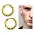 Brinco Argola Redondo Dourado Aço Inox Par Masculino Feminin