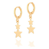 Brinco Argola Rommanel Estrelas