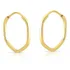 Brinco Argola Sextavada 15mm Ouro 18k Par Cor Amarelo Aqua Jóias