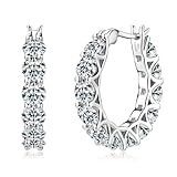 Brinco Argola Zirconia Cravejada