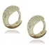 Brinco Argola Zircônia Folheada Ouro 18k 1x0,5 Unissex Linda
