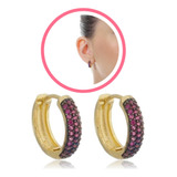 Brinco Argolinha Click Zirconias