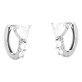 Brinco Argolinha Zirconia Coracao