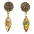 Brinco Armazem Rr Bijoux Gota Pindurada Swarovski Dourado