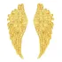 Brinco Asa De Anjo Grande Folheada A Ouro 18k - Lindo!