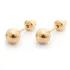 Brinco Bola 4mm Ouro 18k Infantil + Caixinha De Veludo