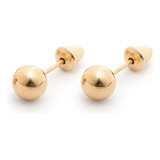 Brinco Bola 4mm Ouro