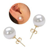 Brinco Bolinha Perola 8mm