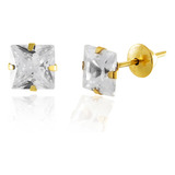 Brinco Carre 5mm Ouro