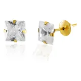 Brinco Carre 5mm Ouro