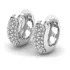 Brinco Click Argola Prata C/ Zirconias 12.5 Mm 38 Btz
