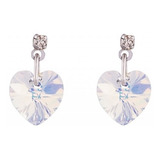 Brinco Coracao 10mm Swarovski