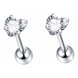 Brinco Coracao Cristal Zirconia