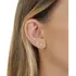 Brinco Coração Trio De Prata Legítima 925 Feminino Zircônia Cor Prateado