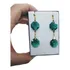 Brinco Cristal Swarovski Castanha Emerald Folheado A Ouro 