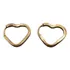 Brinco De Argola Coração Feminino De Ouro 18k 750 8 Mm