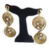 Brinco De Capim Dourado Biojóia Strass Artesanal