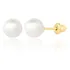 Brinco De Pérola 5mm Natural Ouro 18k 750 Antialérgico Par