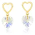 Brinco Double Heart Revestido Em Ouro