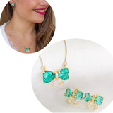 Brinco E Colar Feminino