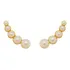 Brinco Ear Cuff Pérolas Semijoia Banhado A Ouro 18k