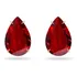 Brinco Em Ouro 18k Gota Fixa 0,8cm Com Pedras Cor Esmeralda