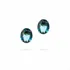Brinco Em Ouro 18k Oval 1cm Com Pedras Cor Topázio London