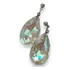 Brinco Em Prata Com Gota Swarovski Blue Boreal 28mm