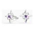 Brinco Feminino De Ouro18k Delicado Ametista Luxo