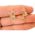 Brinco Feminino Dourado Borboletas Banho Ouro 18k