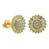 Brinco Feminino Folheado Ouro Pavê Zircônia Esposa Bodas 109