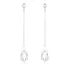 Brinco Feminino Gota Cristal De Prata 925 Legítima Cor Prateado