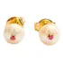 Brinco Feminino Ouro 18k Pérola 5mm Pedra Natural Topázio