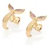 Brinco Feminino Rabo De Sereia Ariel Banhado Ouro 18k 527348