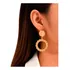 Brinco Festa Feminino Delicado Argola Strass Luxo Sobrepor