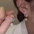 Brinco Festa Feminino Delicado Pérola Strass Gota Luxo Pin10