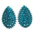 Brinco Festa Luxo Casamento Gota Strass Cristais Azul Zirc.