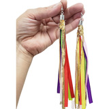 Brinco Fitas Coloridas Com