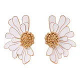 Brinco Flor Bicolor Banhado